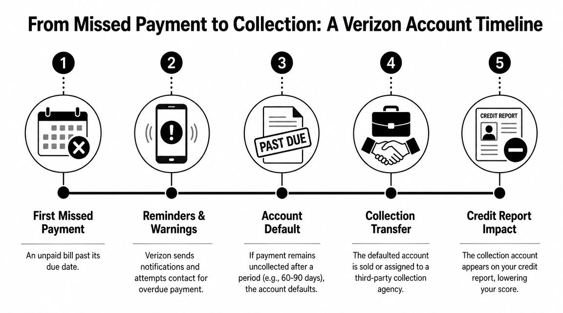 The Path From a Late Payment to a Collection Account